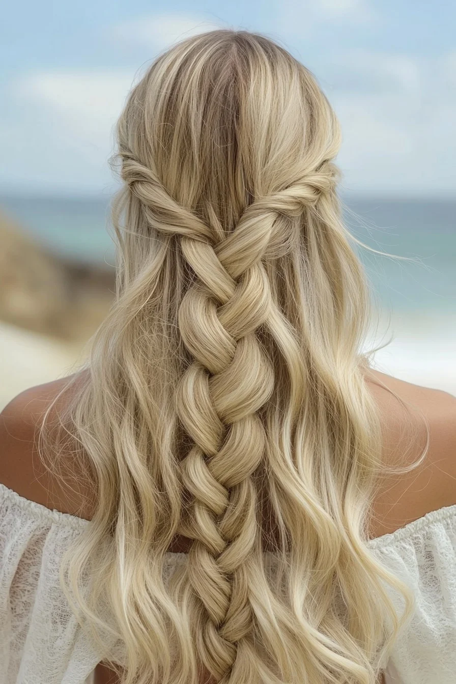 1. Boho Beach Twist Braid