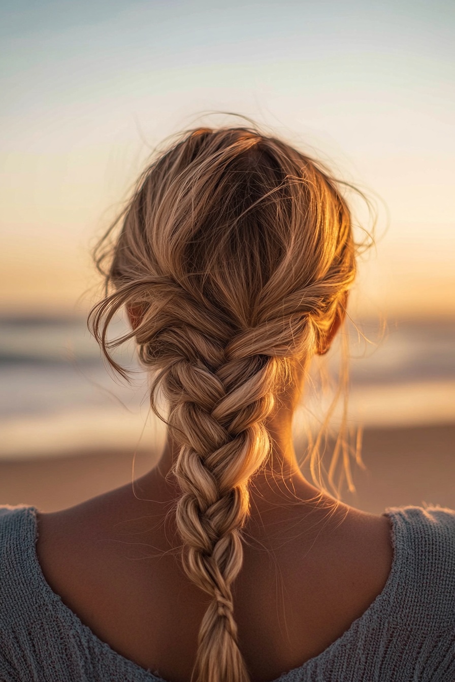 10. Sunset-Inspired Loose Braid