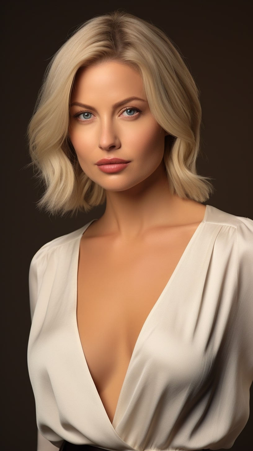 7. Platinum Blonde Lob with Dark Roots