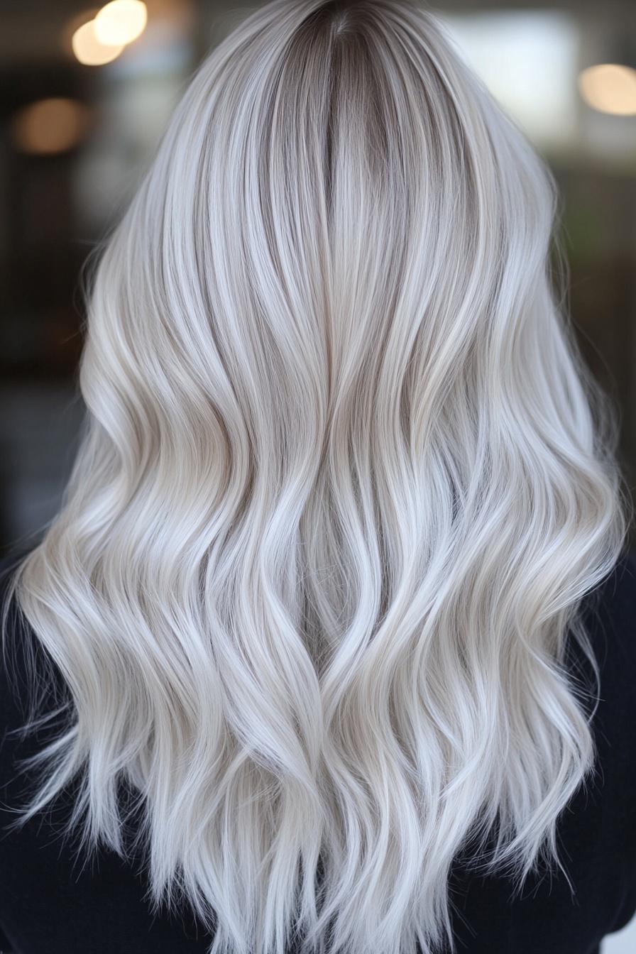  Icy Blonde Waves with Ash Undertones