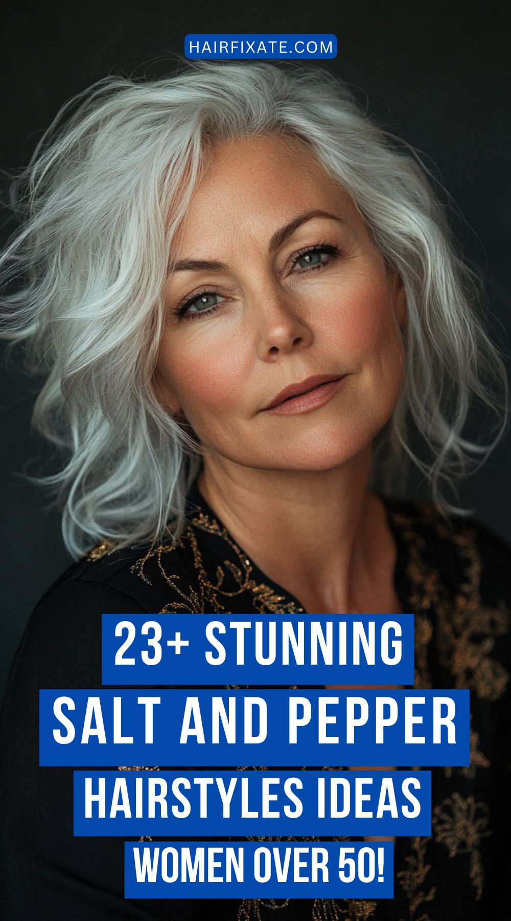 23+ salt and pepper hairstyles over 50