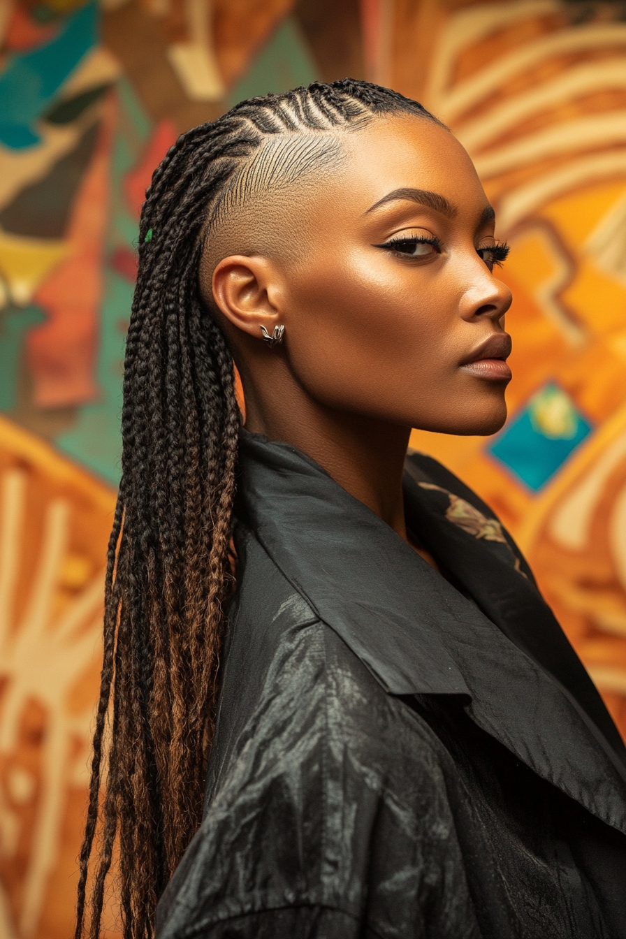 Asymmetrical Dreadlocks with Undercut