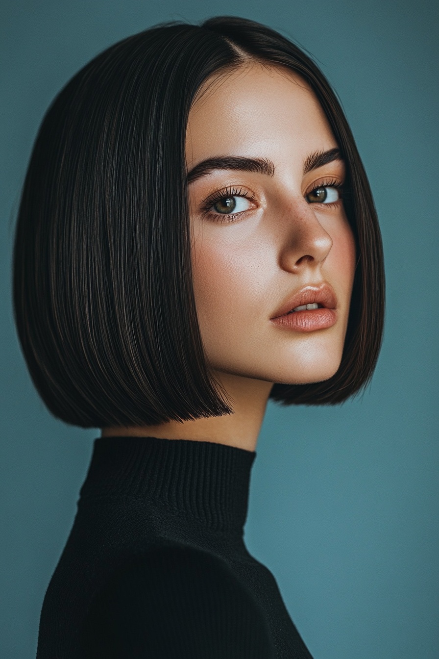 2. Sleek Stacked Bob