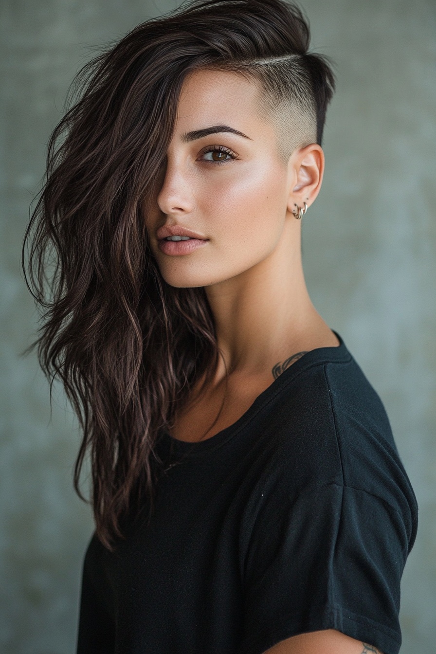 Asymmetrical Undercut with Loose Waves
