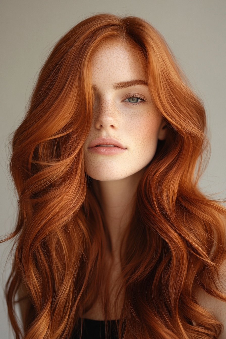 Auburn Waves with a Hint of Red