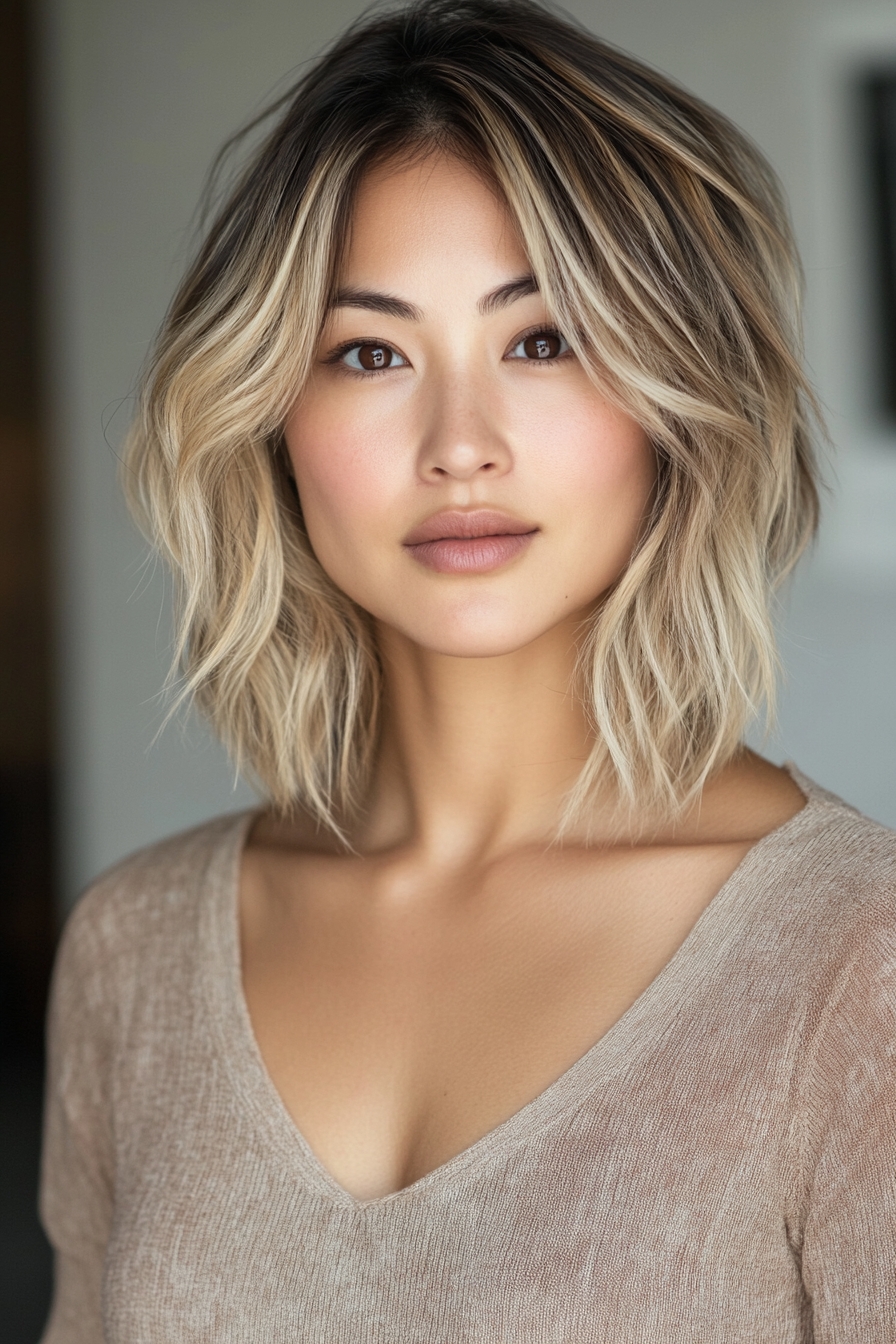 Blonde Bob with Dark Roots