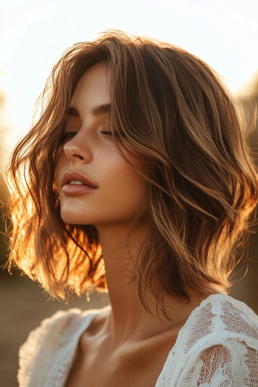 Boho Lob with Soft Waves
