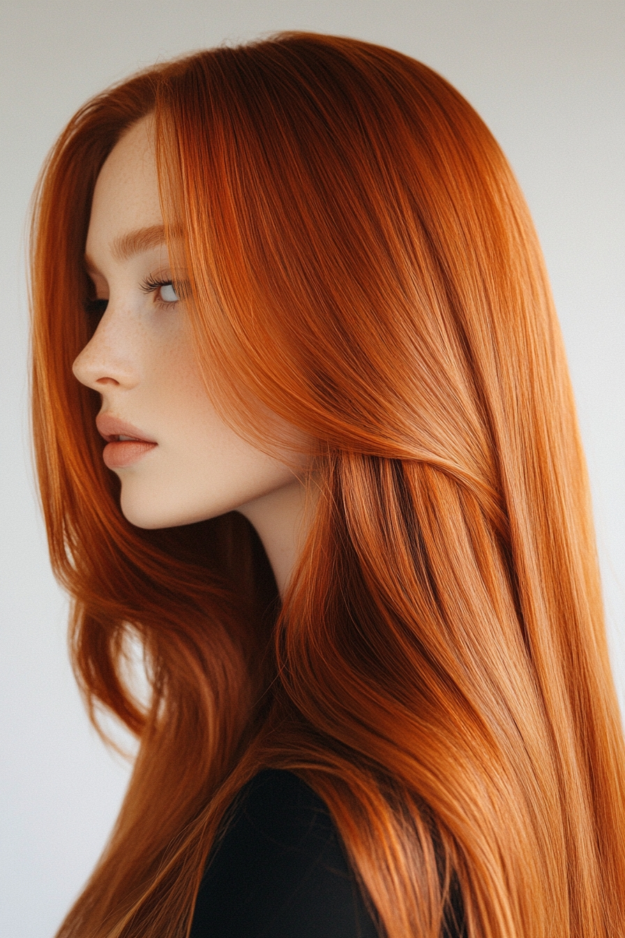 Bright Copper Straight Locks