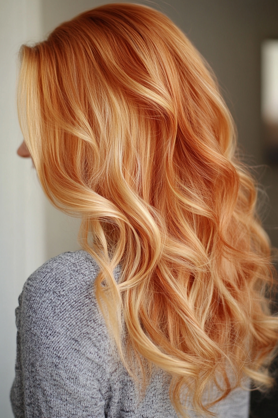 Bright Copper and Blonde Streaks
