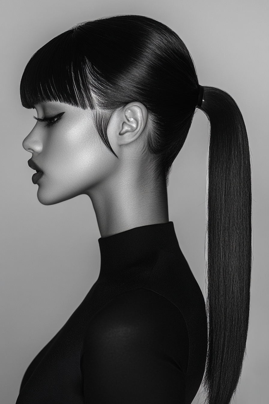 Classy S-Shaped Sleek Ponytail