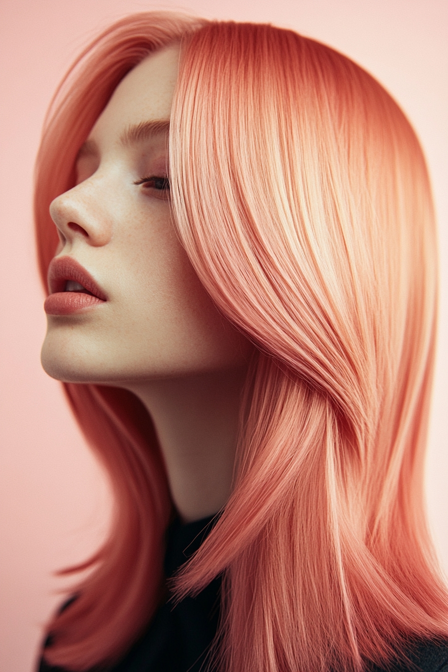 Coral Pink Straight Layers