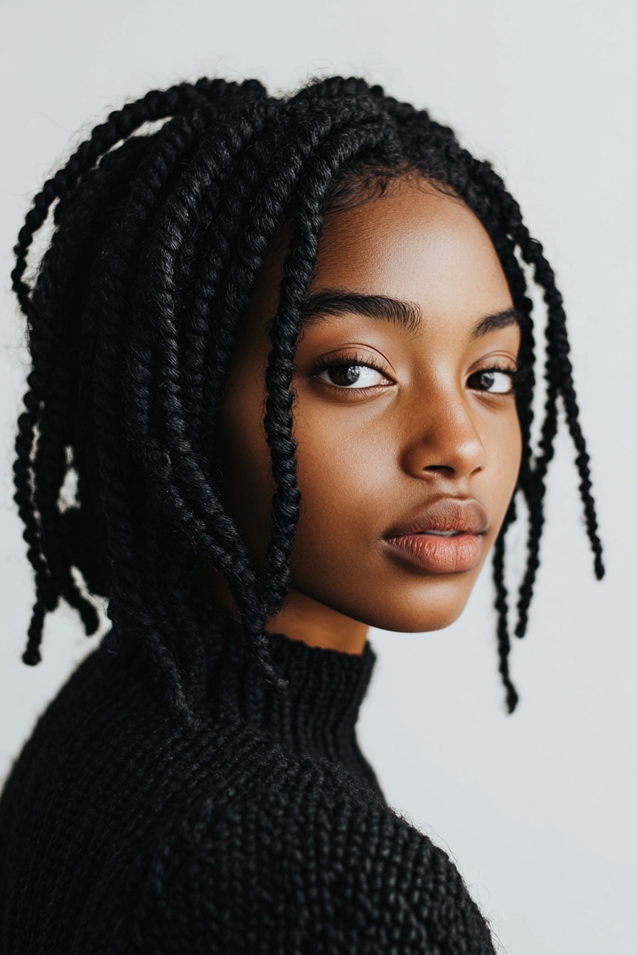 Cropped Crochet Twists with Fade