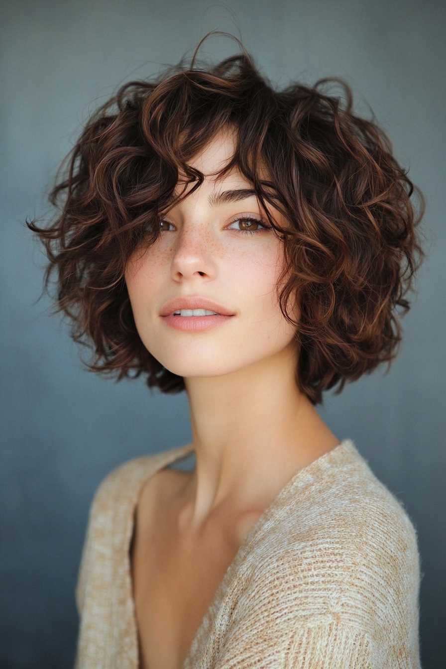 Curly Bob with Cherry Cola Pop