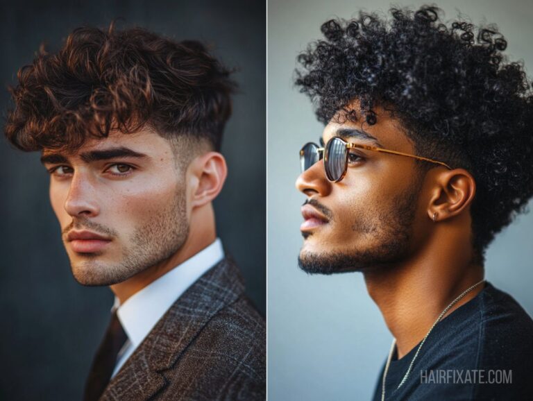 Curly Hairstyles Men With Fade