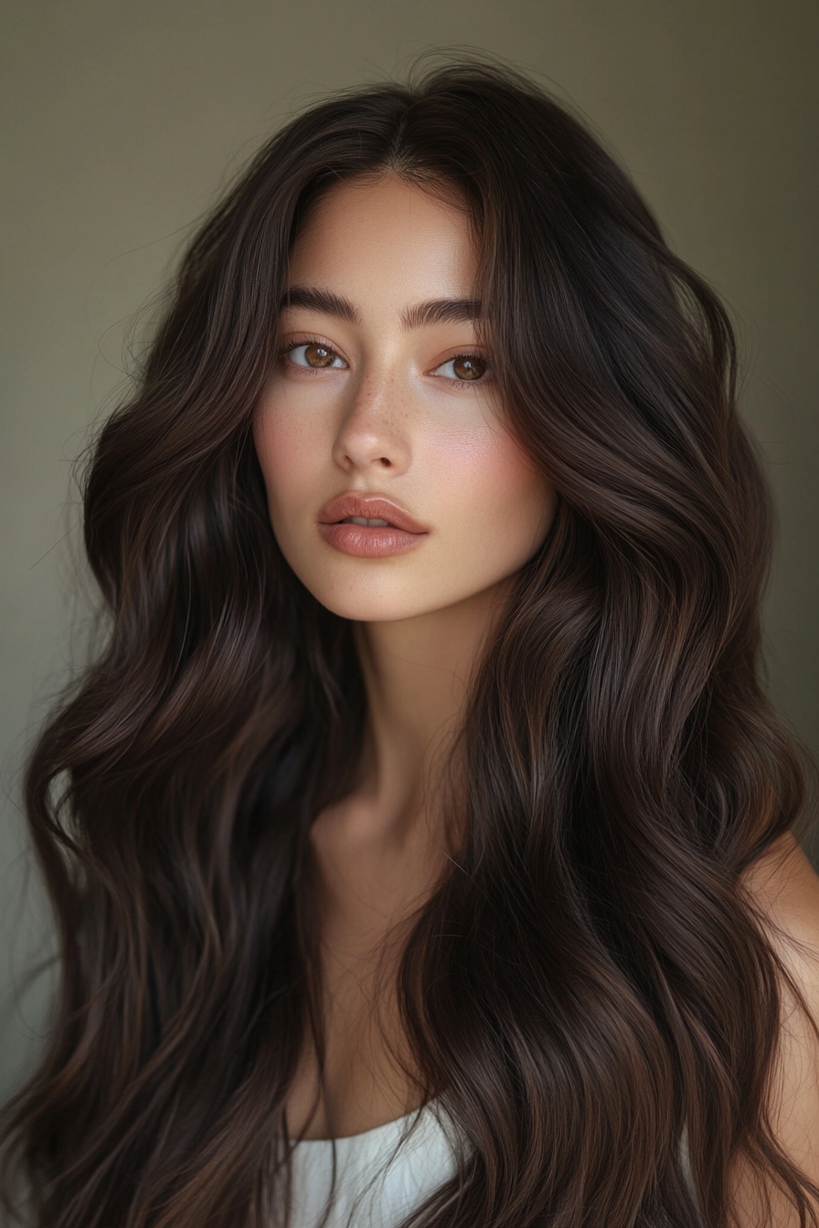 Dark Chocolate Brown Waves