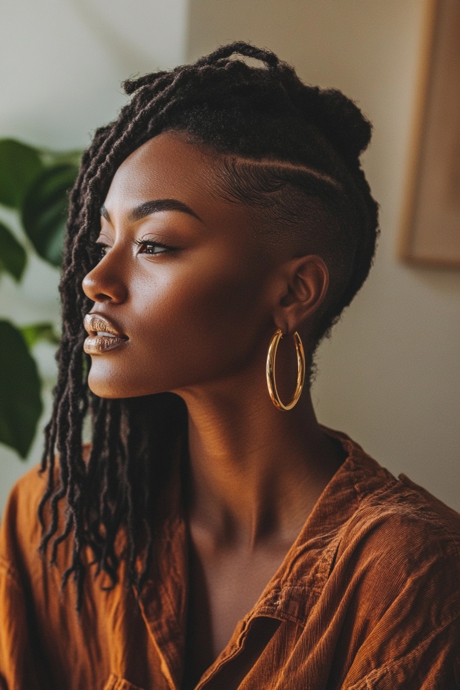 Distressed Soft Locs with Side Shave