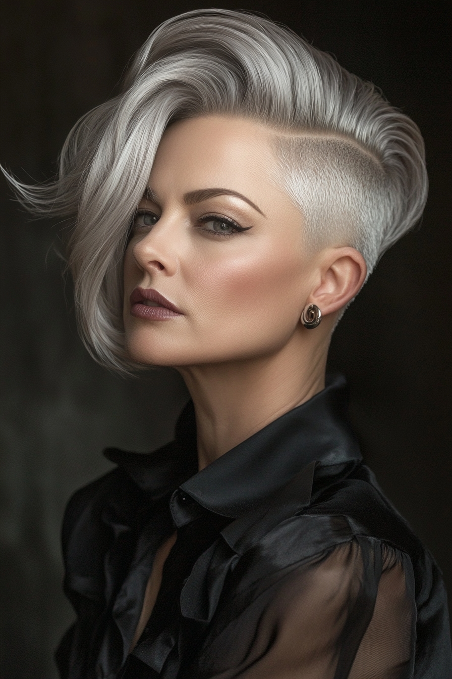 Edgy Silver Undercut