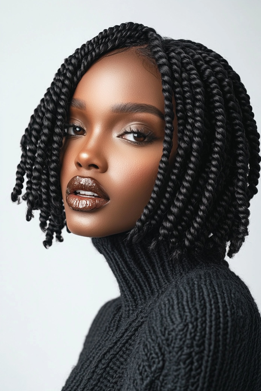 Elegant Side-Swept Crochet Twists