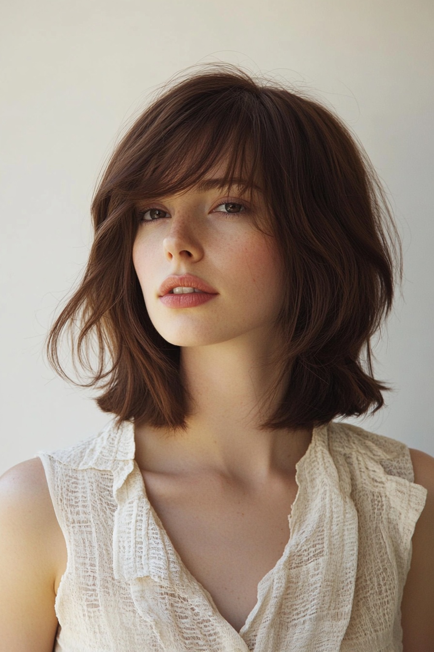 Feathered Bob with Soft Layers