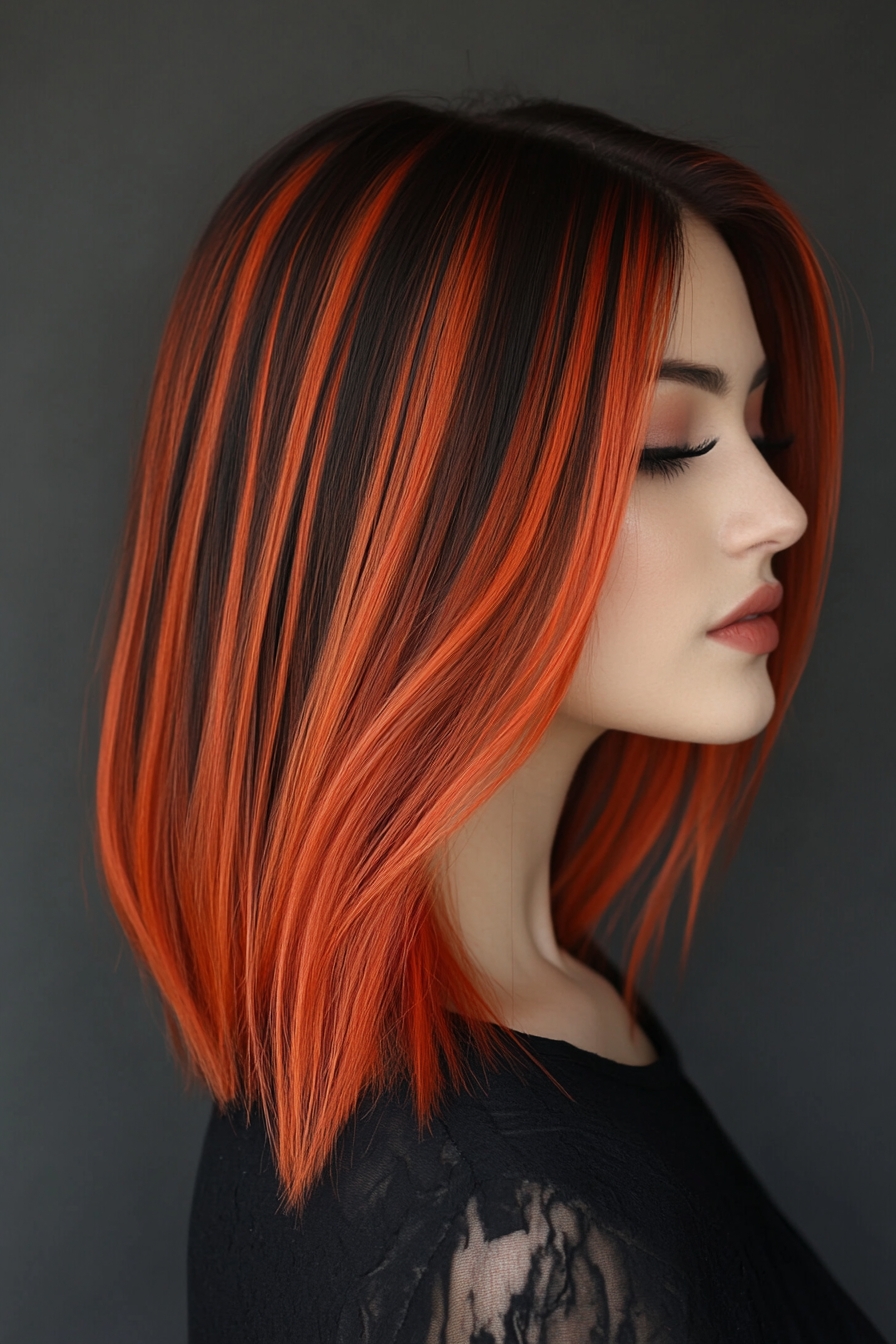 Fiery Red Copper Streaks