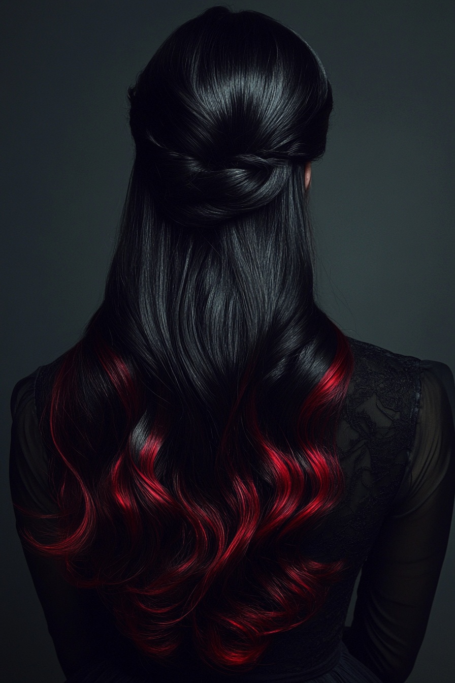 Half-Up Half-Down with Framing Tendrils