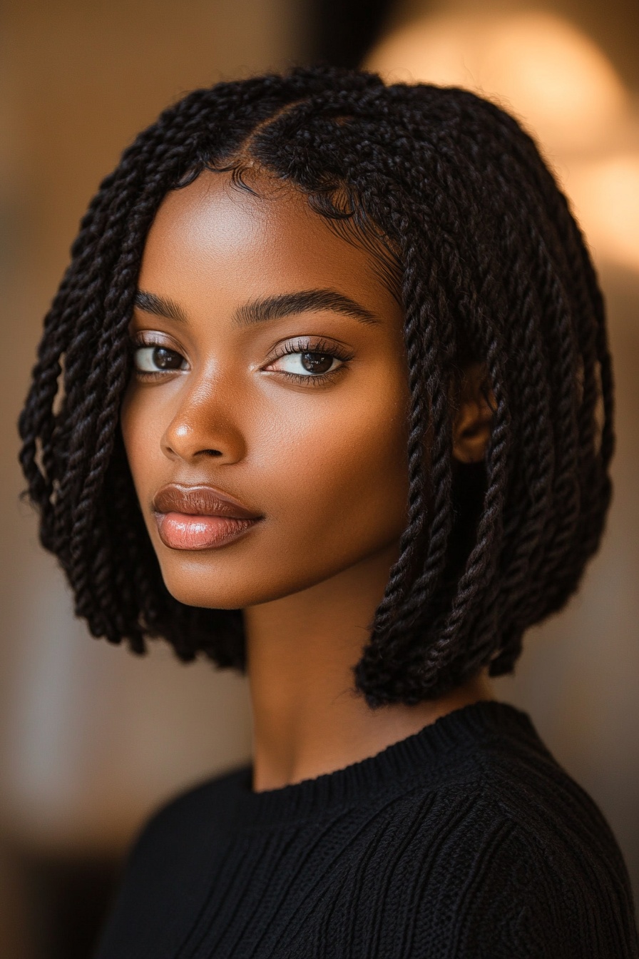 Inverted Bob Crochet Twists