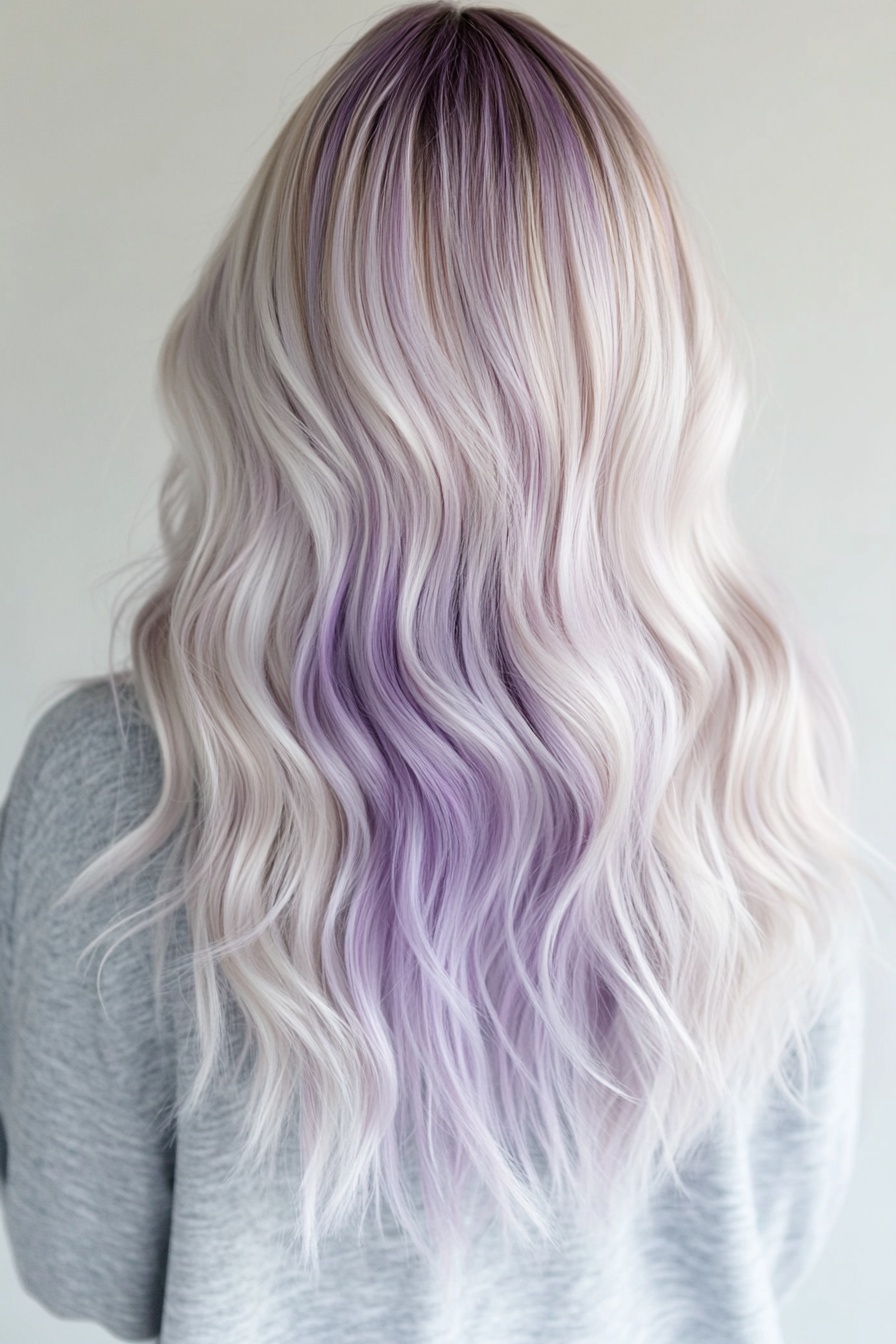  Lavender Ombre on Platinum Blonde