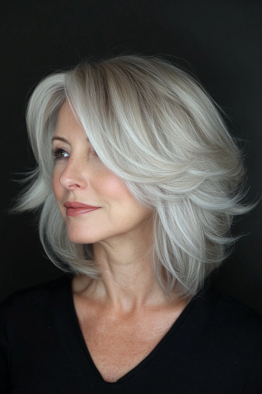 Layered Bob with Feathered Ends