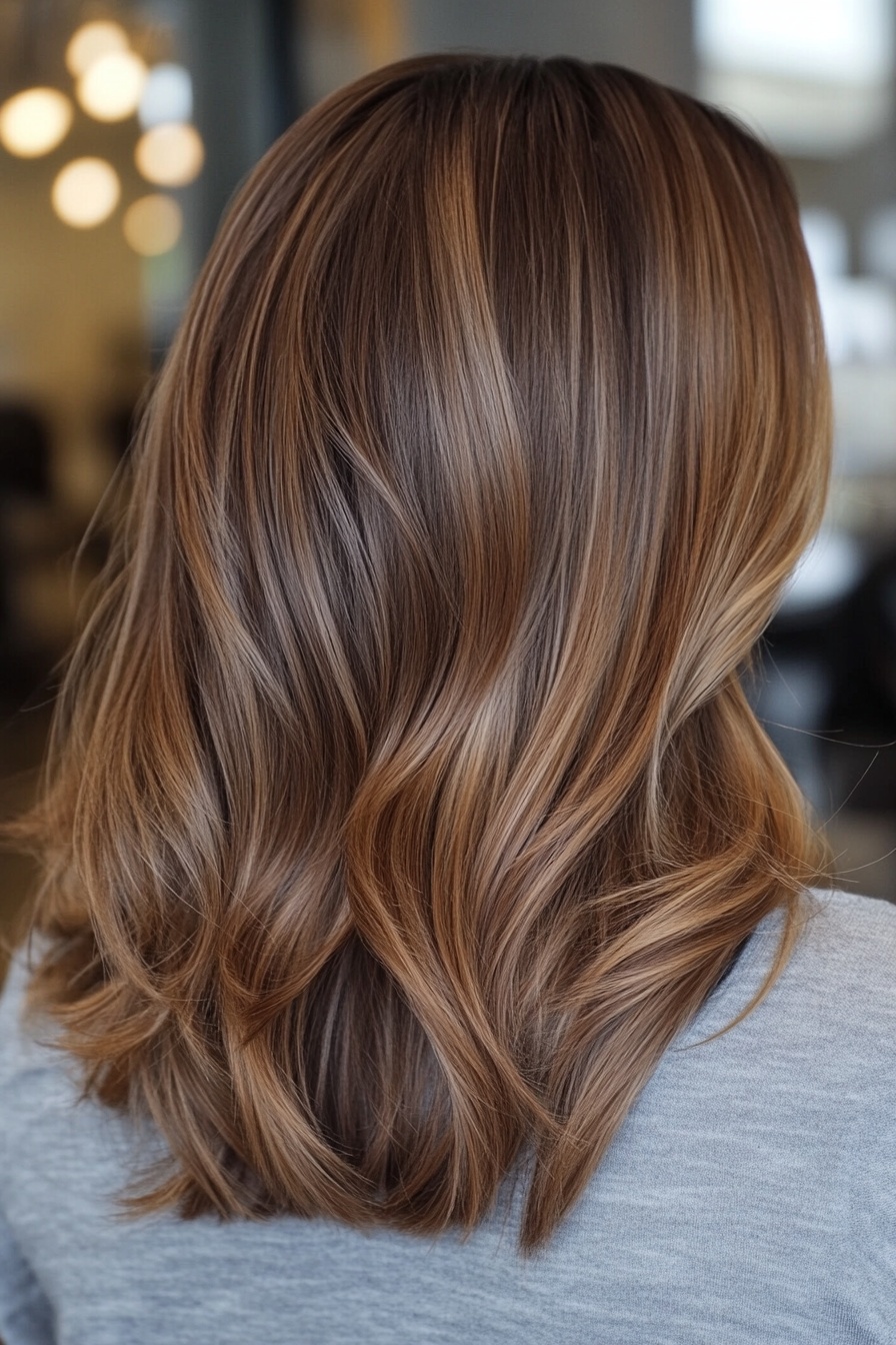 Layered Caramel Balayage with Honey Highlights