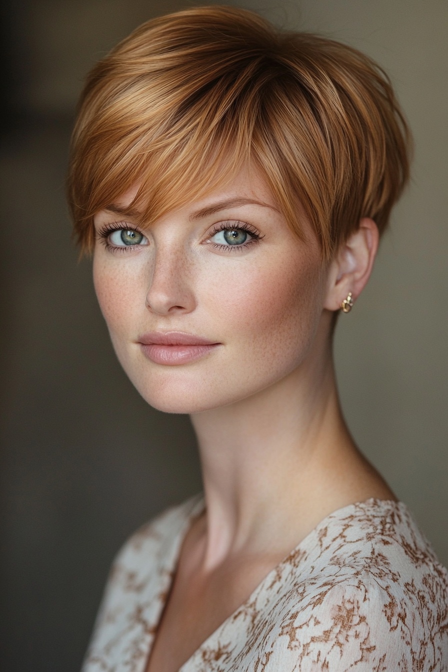Layered Pixie Cut with Soft Bangs