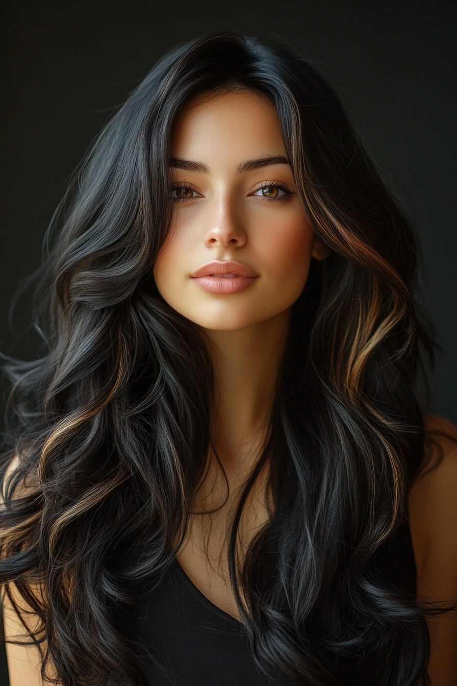 Long Loose Waves with Subtle Honey Brown Highlights
