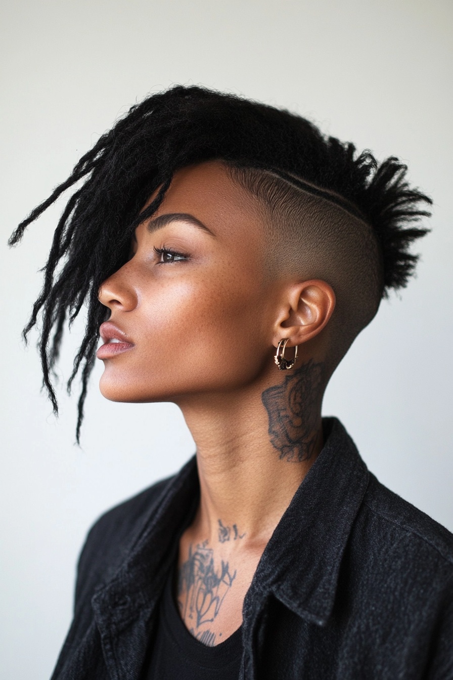 Mohawk Locs with Undercut