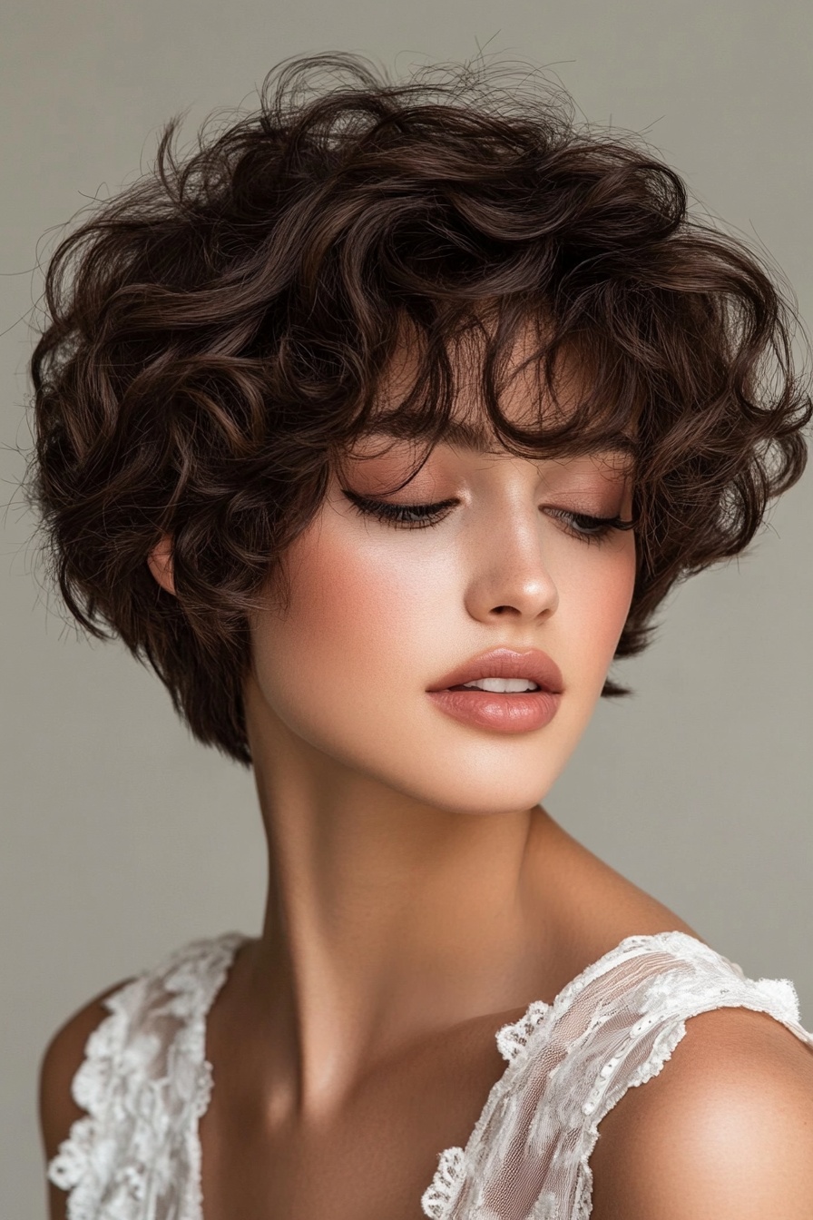 Natural Curls with Embellished Details