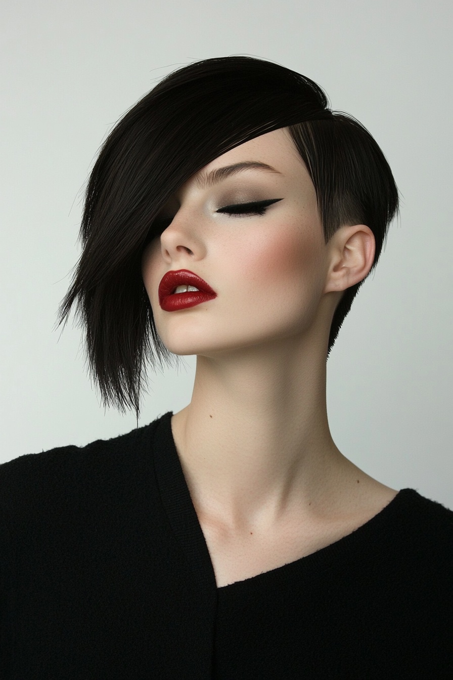 One-Side Shaved Sleek Lob