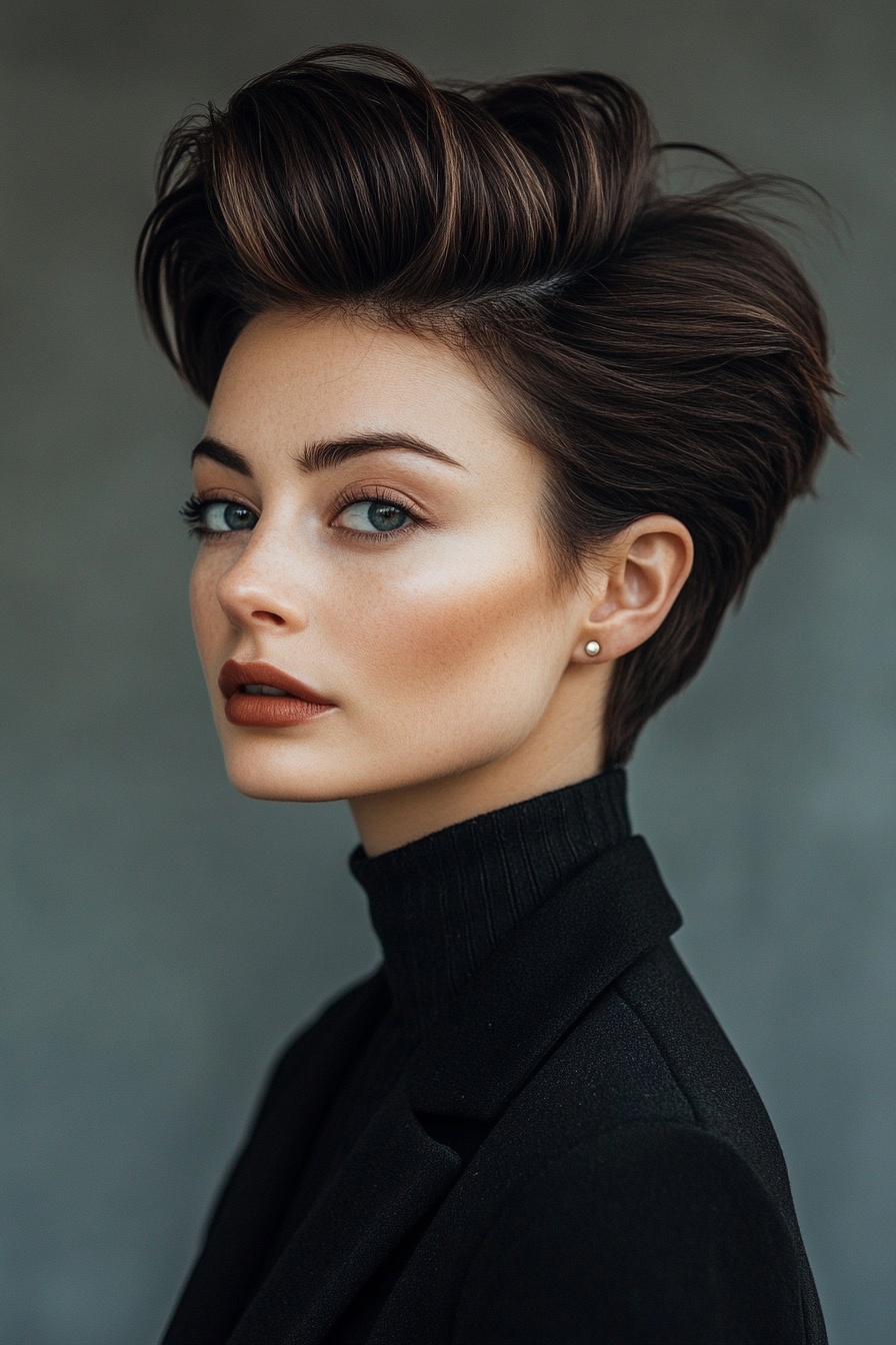 Sculpted Pompadour Pixie