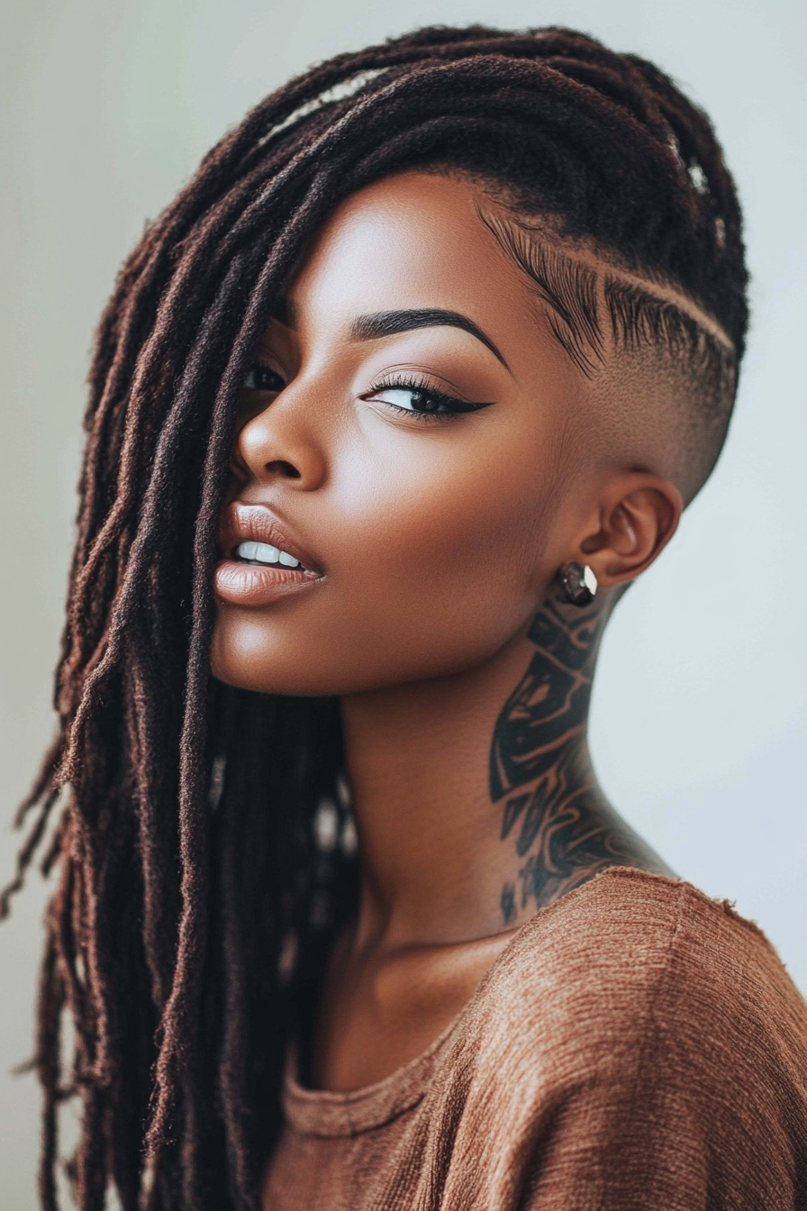 Side-Shaved Locs