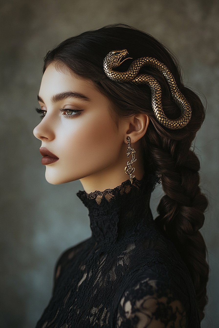 Sleek Braided Serpent Crown
