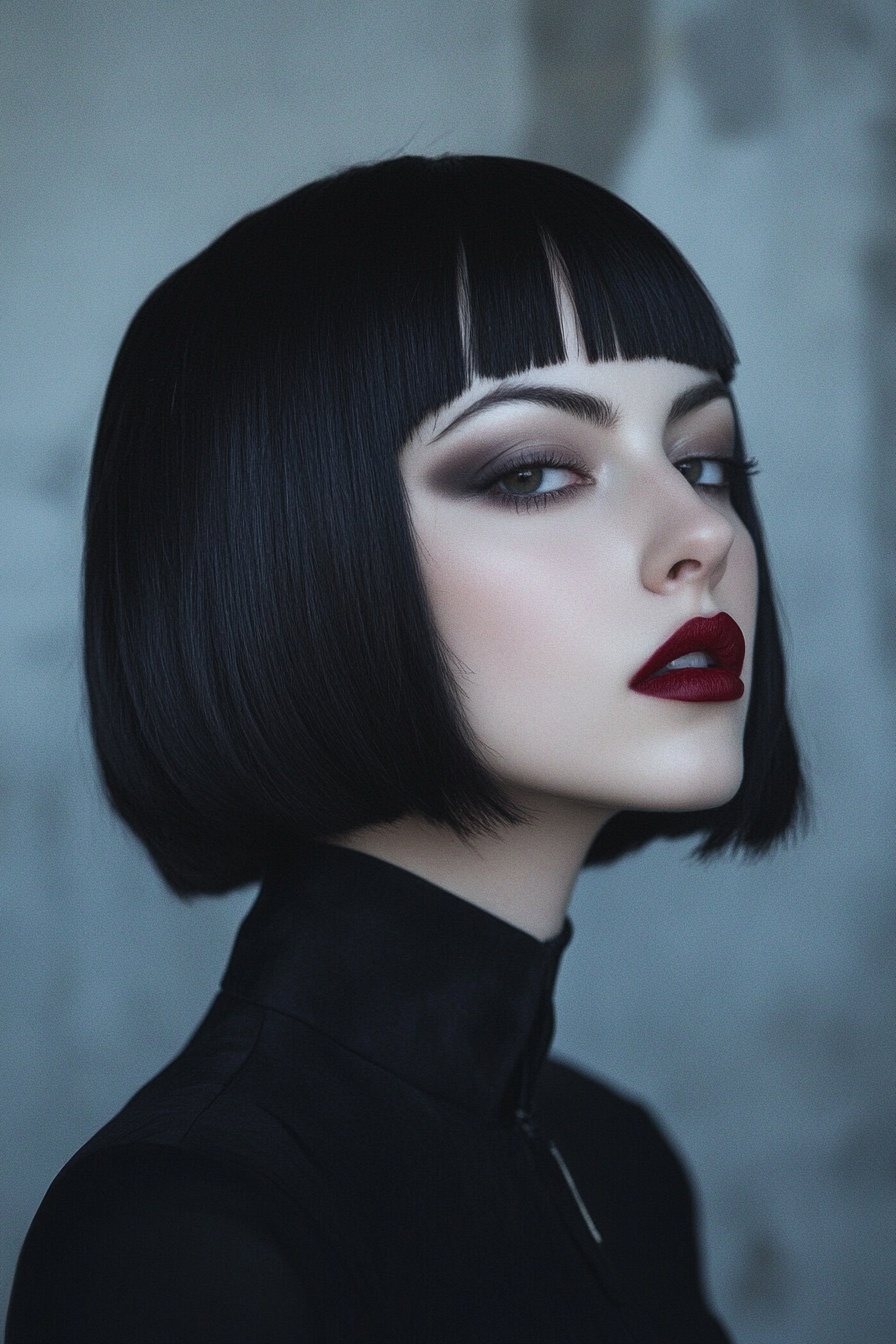 Sleek Face-Framing Bob with Middle Part