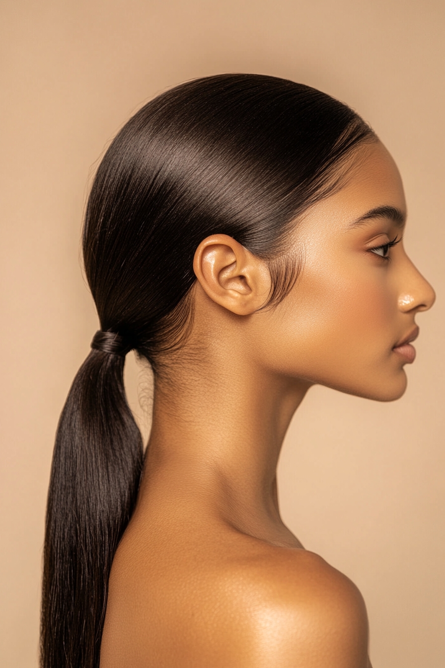 Sleek Wavy Ponytail