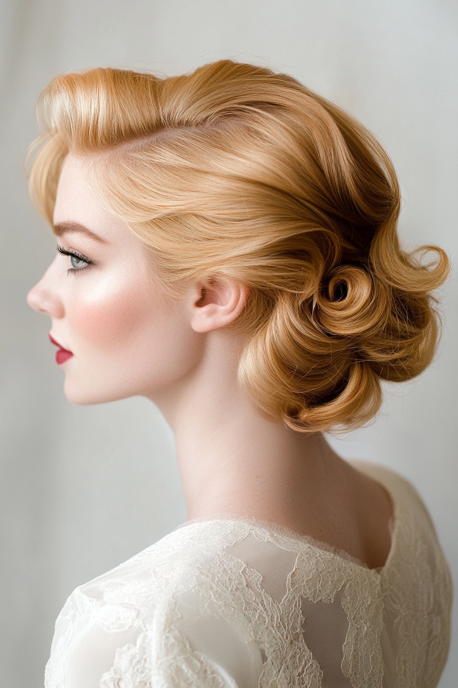 Soft Vintage-Inspired Updo