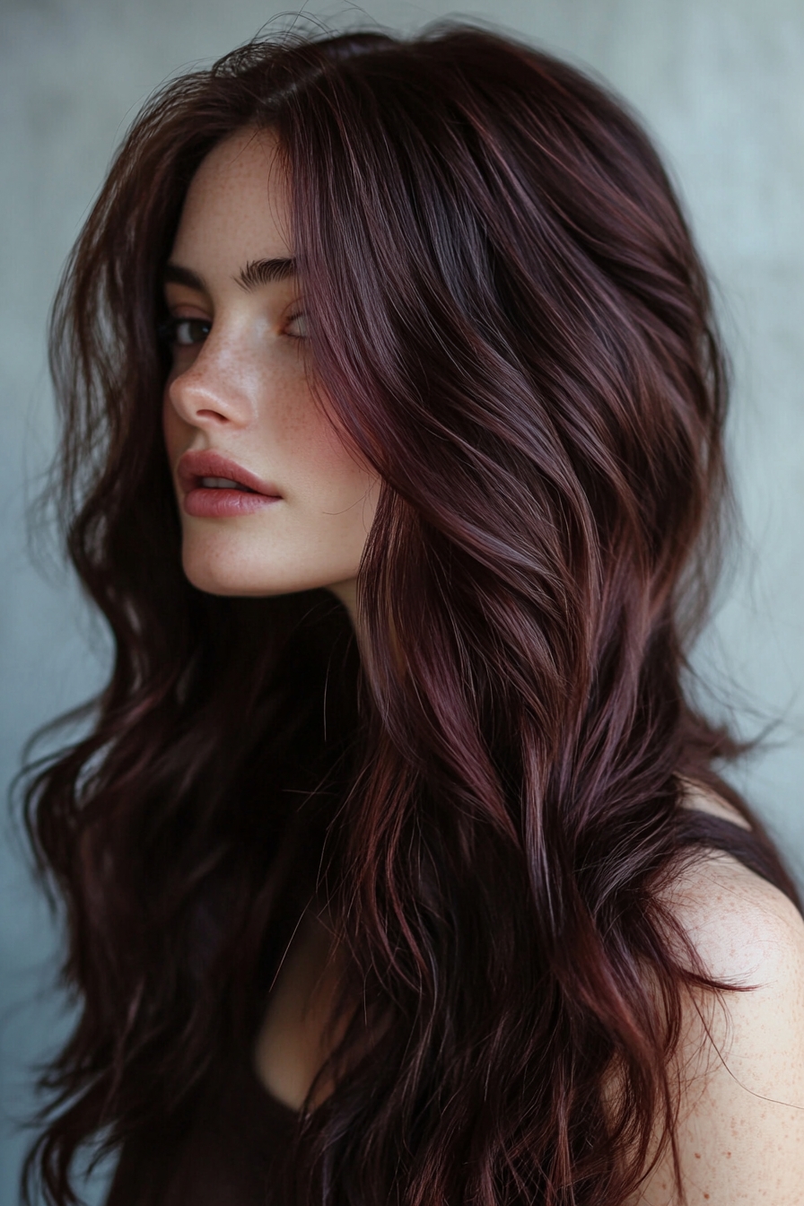 Soft Waves with Cherry Cola Tones