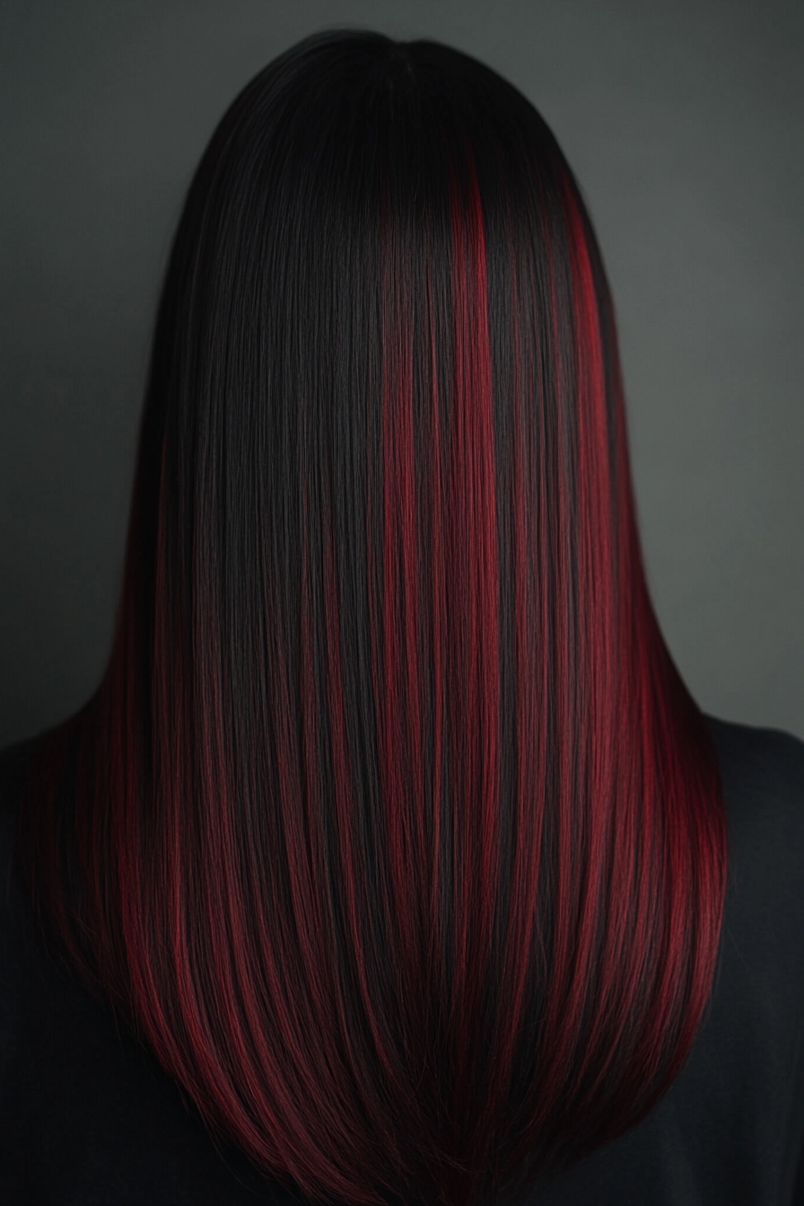 Straight with Cherry Cola Ribbons