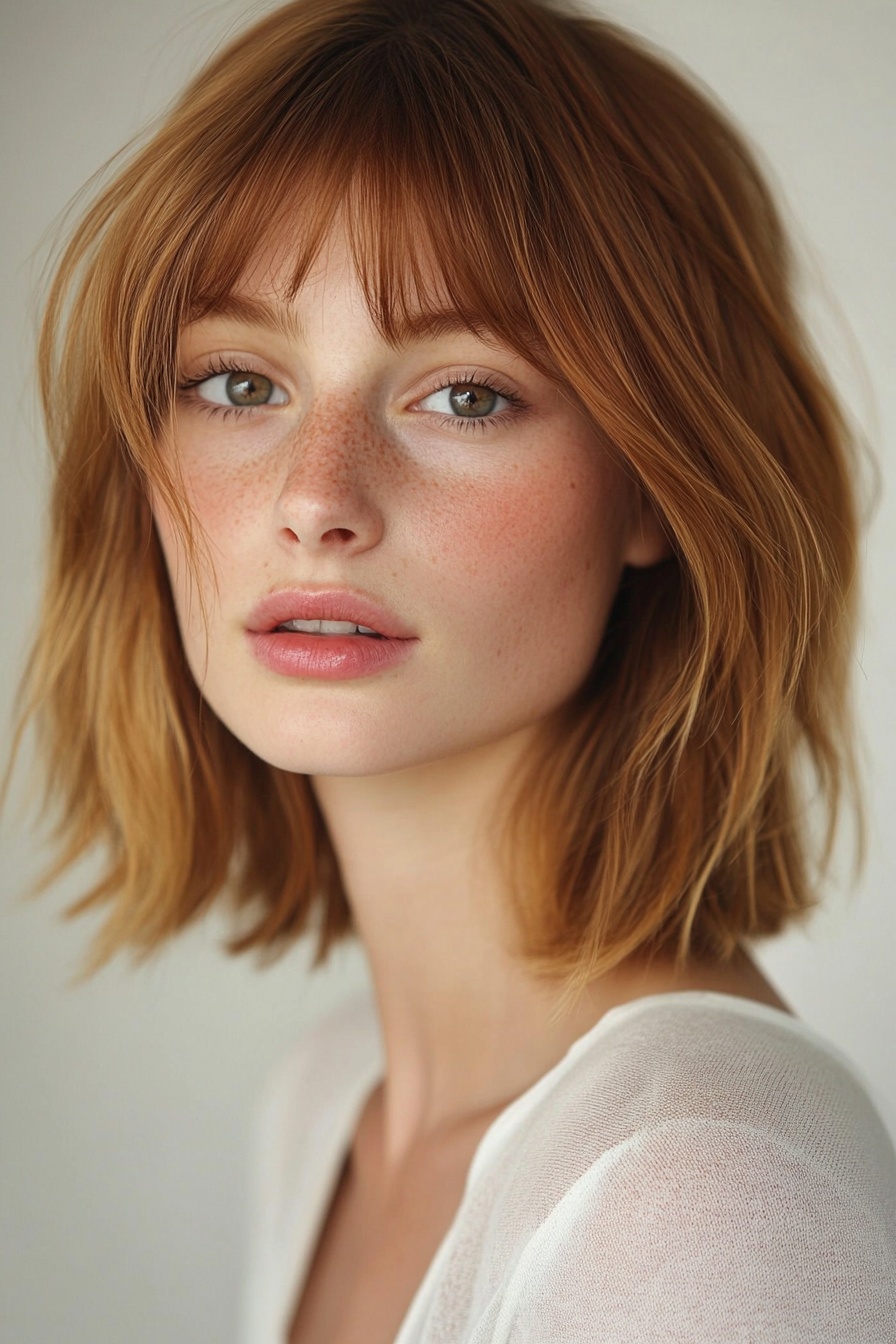 Tousled Bob with Feathered Bangs