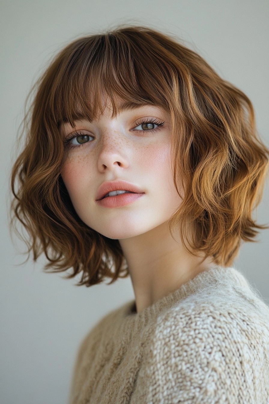 Tousled Bob with Soft Bangs