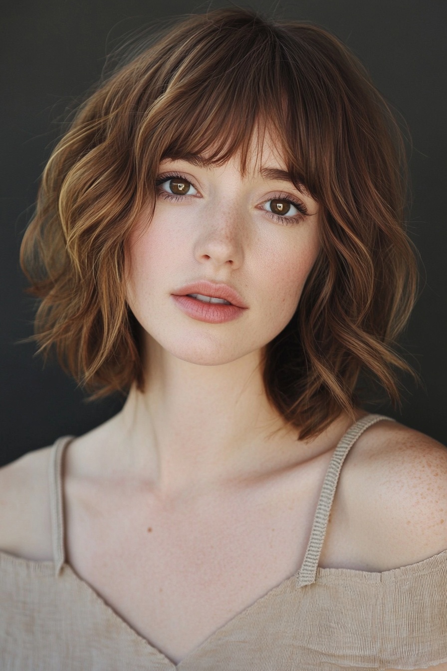 Tousled Bob with Wispy Bangs