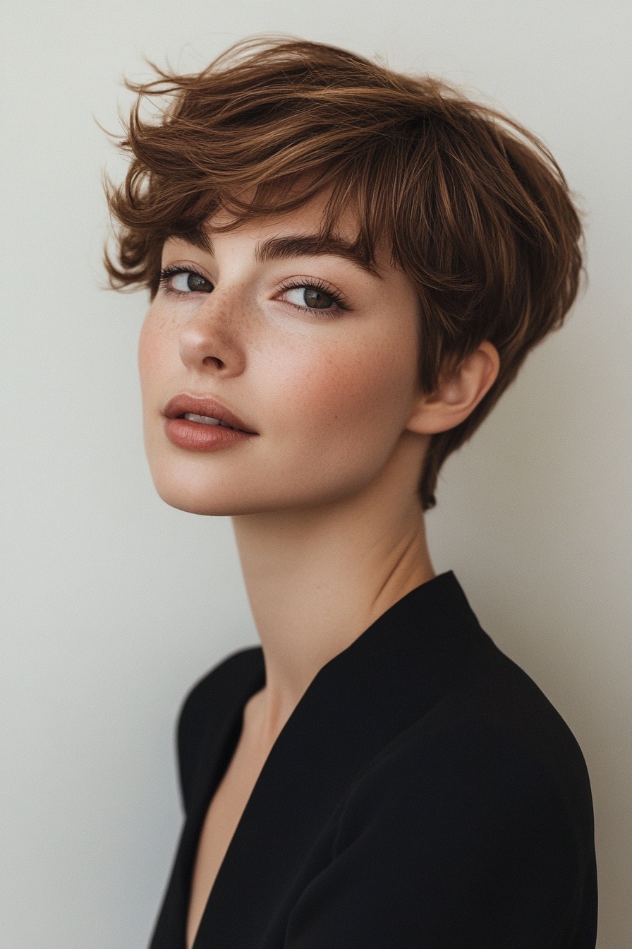 Tousled Pixie with Volume