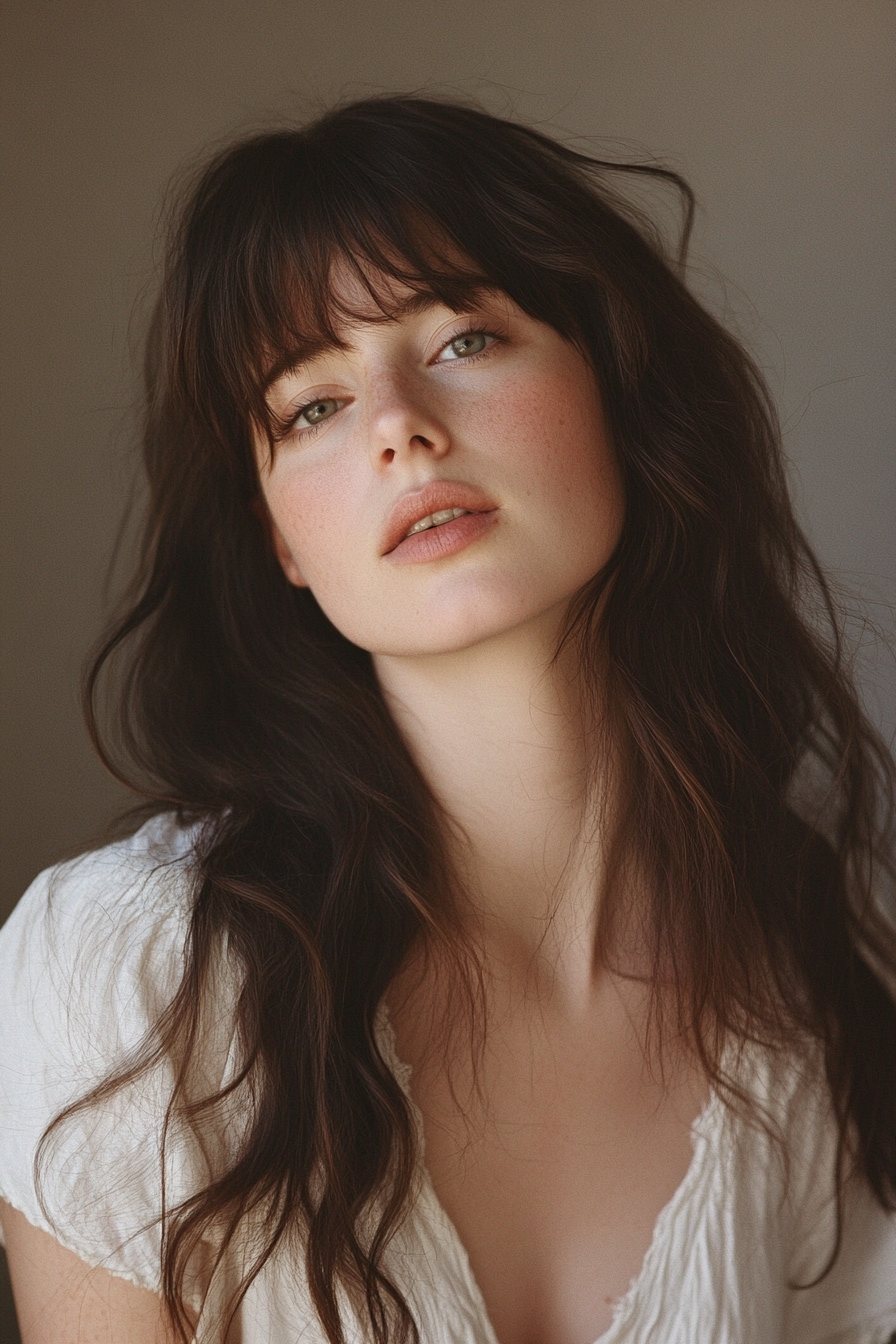 Tousled Waves with Bangs