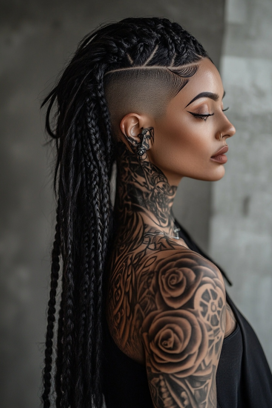 Undercut Patterns with Long Braids