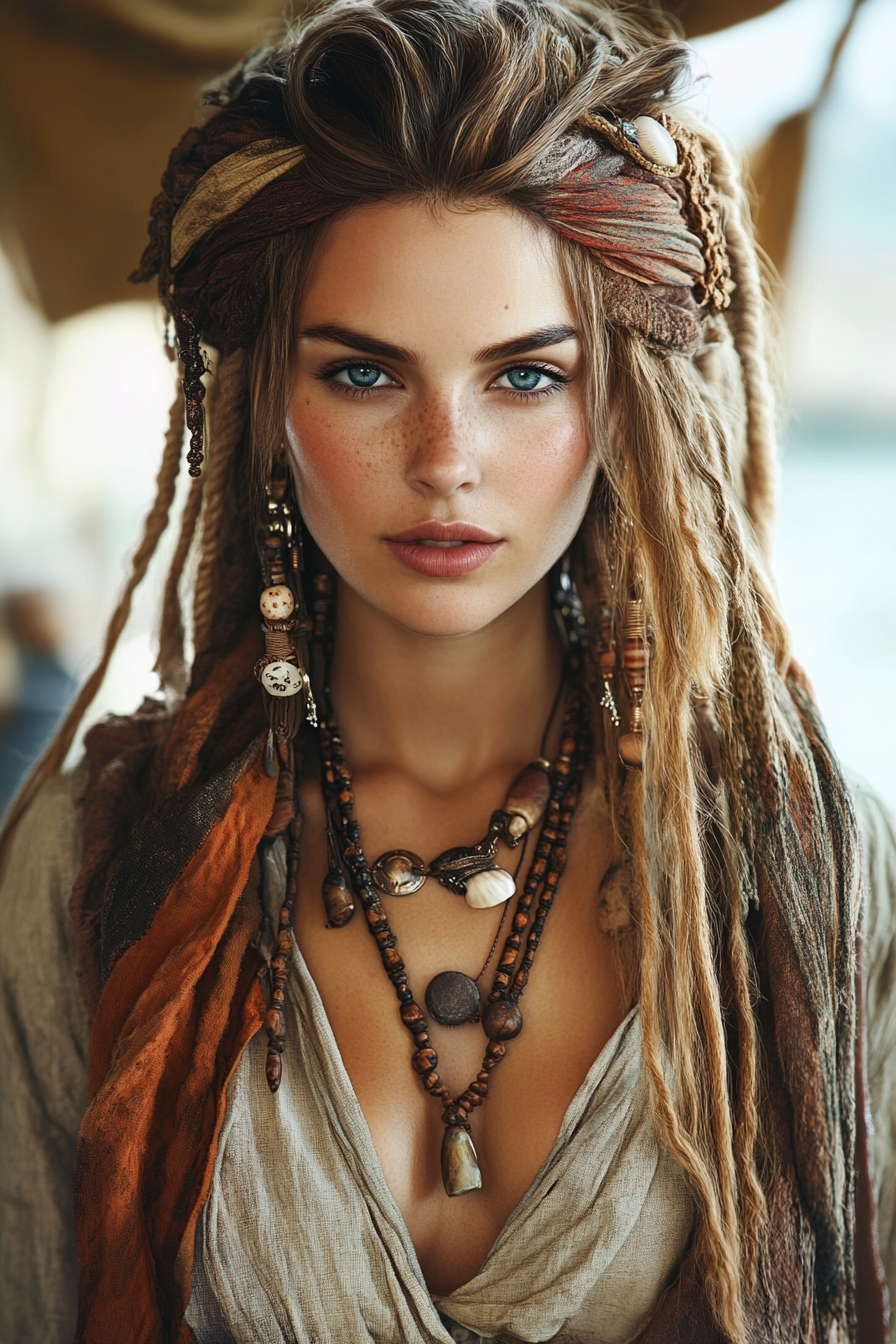 Updo with Headscarf