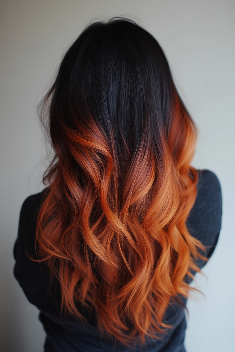 Vibrant Copper Waves